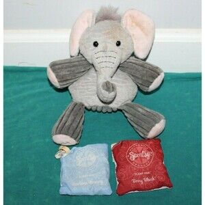 Scentsy Buddy Ollie Elephant Plush Stuffed Animal 2 Scent Packs Berry Newborn 9"
